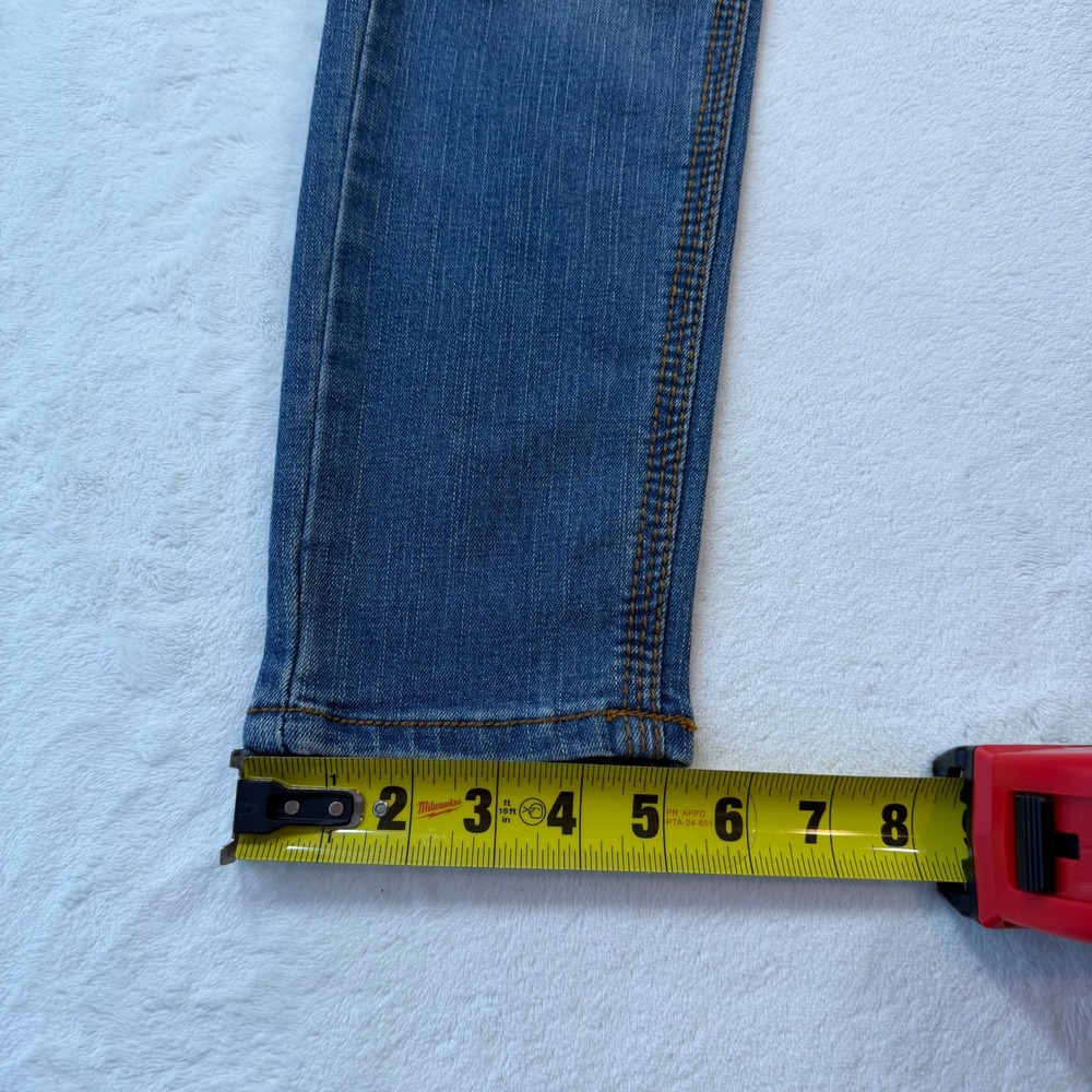 Dollhouse Skinny Jean Women 5 Blue Good Distress Union Jack Low Rise LT-1572MEI - Picture 4 of 13